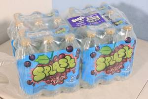 lot 79 image: Splash Blast Water Beverage 24 Half-Liter Multipack 4 Six Packs with Electrolytes Acai Grape Flavor