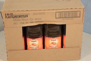 lot 86 image: Case Sweet Leaf Organic Peach Iced Tea