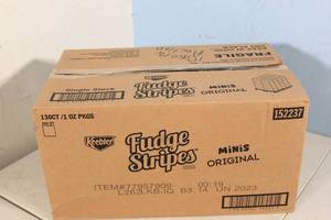 lot 118 image: Case of Keebler Fudge Stripes Minis Cookies
