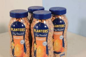 lot 127 image: 4ct Bottle of Planters Dry Roasted Honey Roasted Peanuts