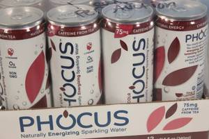 lot 137 image: Phocus Naturally Energizing Sparkling Water 12-Pack Cherry Cola Flavor