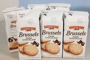 lot 175 image: 6ct Pepperidge Farms Brussels Dark Chocolate Cookies 15-Pack