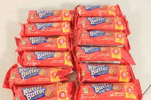 lot 196 image: 12ct Nutter Butter Peanut Butter Sandwich Cookies King Size 8-pack
