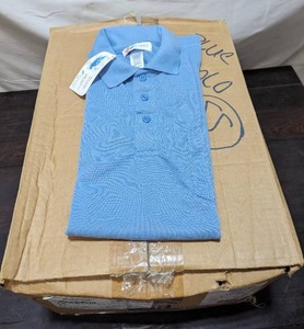 Box Of New G&K Light Blue Polo Shirts Size L