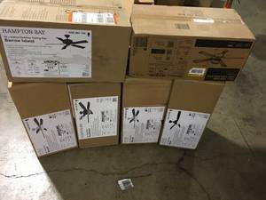 lot 2 image: Lot of Assorted Lighting Ceiling Fans Various Models and Conditions  Customer Returns See Pictures