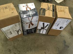 lot 7 image: Lot of Assorted Lighting Ceiling Fans Various Models and Conditions  Customer Returns See Pictures