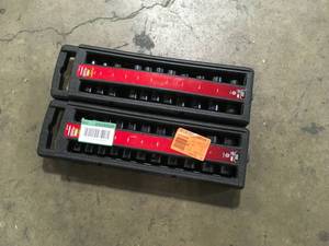 lot 13 image: Lot of 2 Husky 12 in. Drive Impact Socket Set, SAE in Blow Molded Case (11-Piece) Customer Returns See Pictures