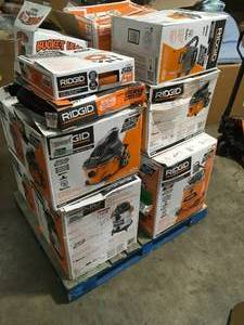 lot 32 image: Pallet of Ridgid WetDry Shop Vacs and Accessories Various Models and Conditions  Customer Returns See Pictures