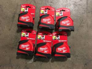 lot 38 image: Lot of Milwaukee 30 ft. Compact Tape Measure  Customer Returns See Pictures