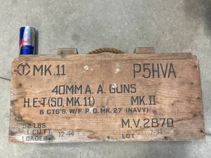 lot 34 image: Wooden Explosives Box (empty)