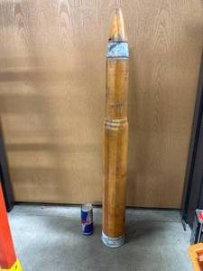 lot 72 image: Wood Dummy Missile 35 Inches Tall