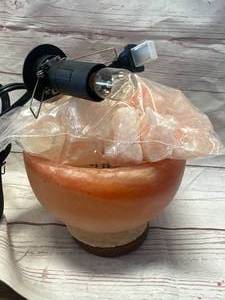 lot 91 image: Himalayan Lighted Salt Fire Bowl