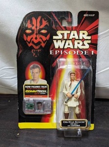 lot 7 image: Vintage 1998 Star Wars Episode 1 Obi-Wan Kenobi Action Figure Still in Original Box