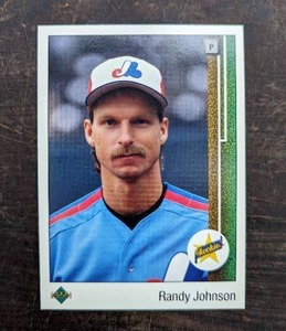lot 38 image: 1989 Upper Deck Randy Johnson Rookie Baseball Card