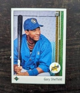 lot 39 image: 1989 Upper Deck Gary Sheffield Rookie Baseball Card