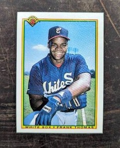 lot 40 image: 1990 Bowman Frank Thomas Rookie Baseball Card