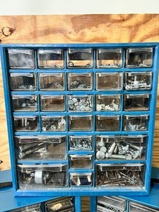 lot 331 image: Trio of Filled Multi Drawer Storage Cabinets