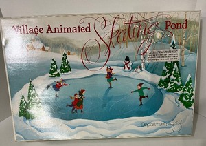 lot 341 image: Department 56 Village Animated Skating Pond