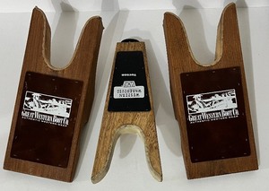 lot 348 image: Trio of Wooden Cowboy Boot Jacks