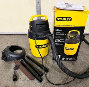 lot 367 image: STANLEY Portable Wall Mounted WetDry Vac 2.5 Gallon