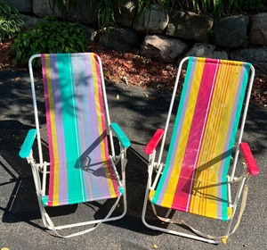 lot 376 image: Beach Day  Pair of Folding Chairs