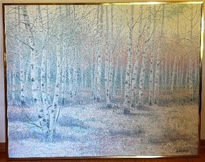 lot 5 image: Large Aspen Forest Painting by JANSON TURNER