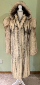 lot 28 image: Vintage Full Length Mink and Fox Coat with Detachable Hood