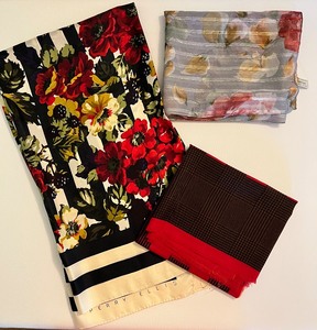 lot 29 image: Trio of Scarves including Perry Ellis and Italy