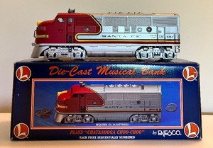 lot 34 image: ENESCO Die-Cast Musical Bank Chattanooga Choo-Choo