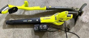 lot 390 image: RYOBI Rechargeable Leaf Blower and Trimmer