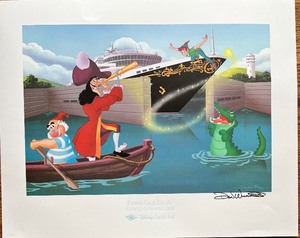 lot 159 image: Smooth Sailing with Peter Pan Disney Print with COA