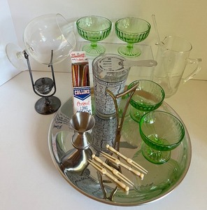 lot 107 image: Vintage Uranium Glass, Barware and More