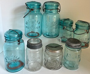 lot 114 image: MC DONALD, AMAZON, ATLAS, KERR ECONOMY Glass Jars & More