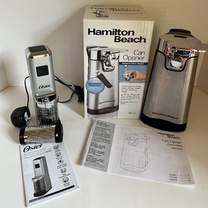 lot 140 image: Hamilton Beach Electric Can Opener & Oster Cheese Grater