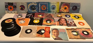 lot 65 image: Variety of 45 Vinyl Records - Beatles and More