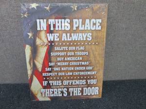 Metal American Sign 16x12.5 inches...