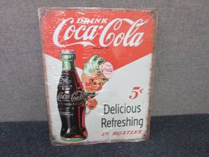 Metal CocaCola Sign 16x12.5 inches...
