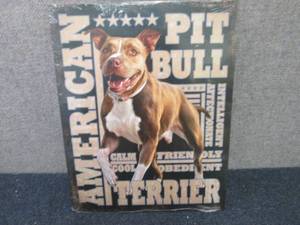 Metal Pit Bull Sign 16x12.5 inches...