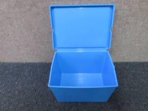 Case of Blue Plastic Snap Lid Boxes...