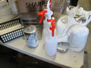 6 Glass Canisters with Metal Lids, ...