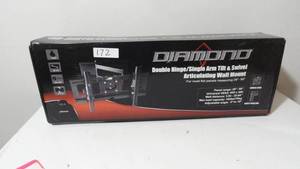 lot 172 image: TV - Diamond Double Hinge  Single Arm Tilt & Swivel Articulating wall mount