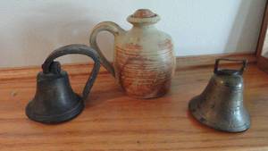 lot 195 image: 2 Bells & Pottery pot