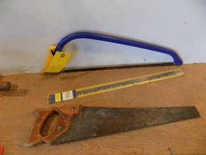 lot 5 image: Buck saw, New Blade, Hand saw