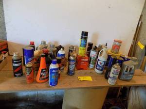 lot 43 image: Misc Petroleum products  Some are full