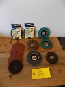lot 87 image: Cutoff Wheels, 50 grit grinding wheels.