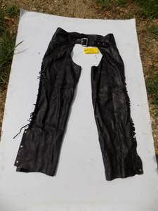 lot 117 image: Bikers Choice leather chaps XL