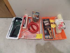 lot 138 image: 25 Cable Snake, Paint Brush, Paint roller, Paint tray, Foam Brush