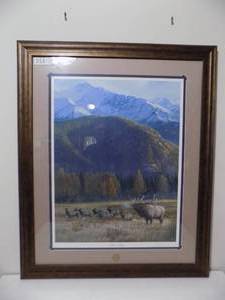 lot 151 image: Autumn Echoes National Wild Turkey Print
