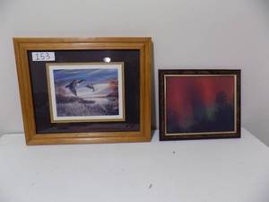 lot 153 image: Goose Print & Aurora borealis
