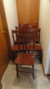 lot 266 image: 6 wooden chairs